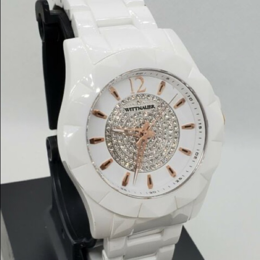 Wittnauer Limited Edition Women's White Ceramic & Rose Gold Watch